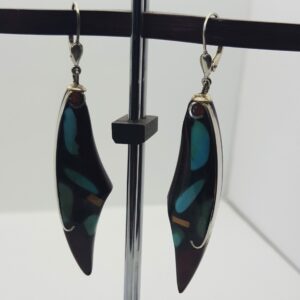 Boucles d'oreilles "Dogon" turquoise amourette